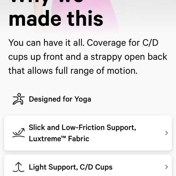 Lululemon Free to be Serene Bra C/D cup size 14 - Picture 4 of 4